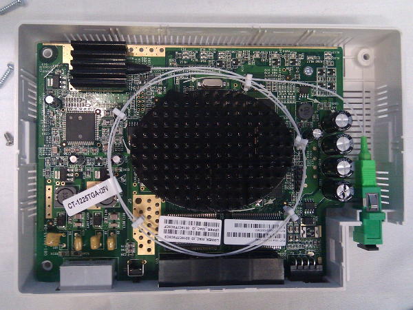 The inside of a current generation NBN interface box